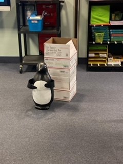 Penguin arriving