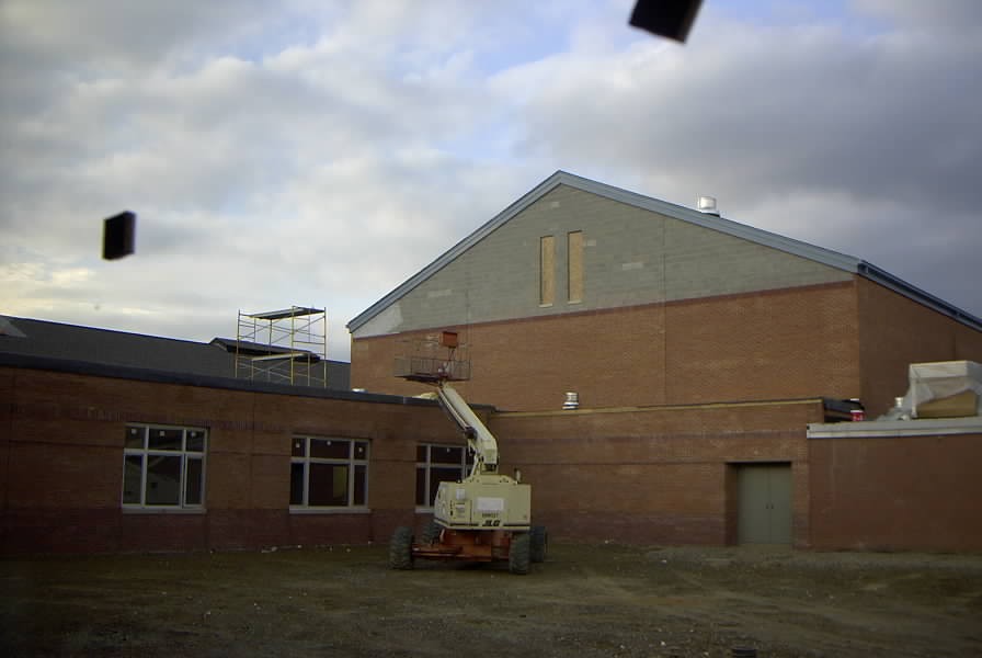 New gym and courtyard