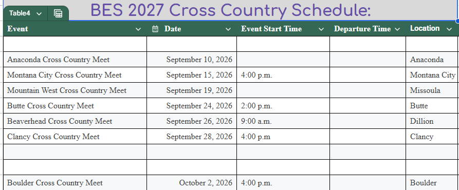 cross country