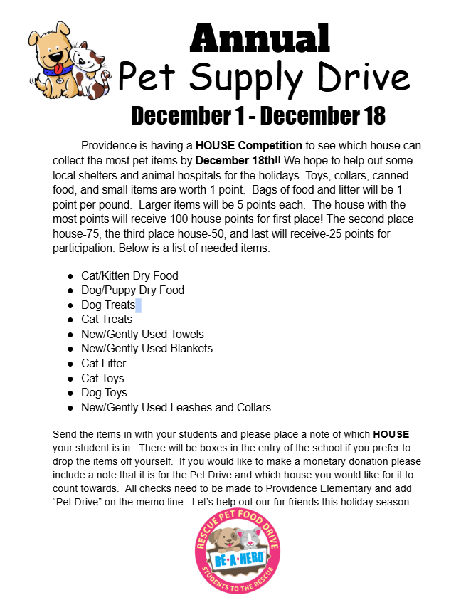 Pet Supply Drive Flyer