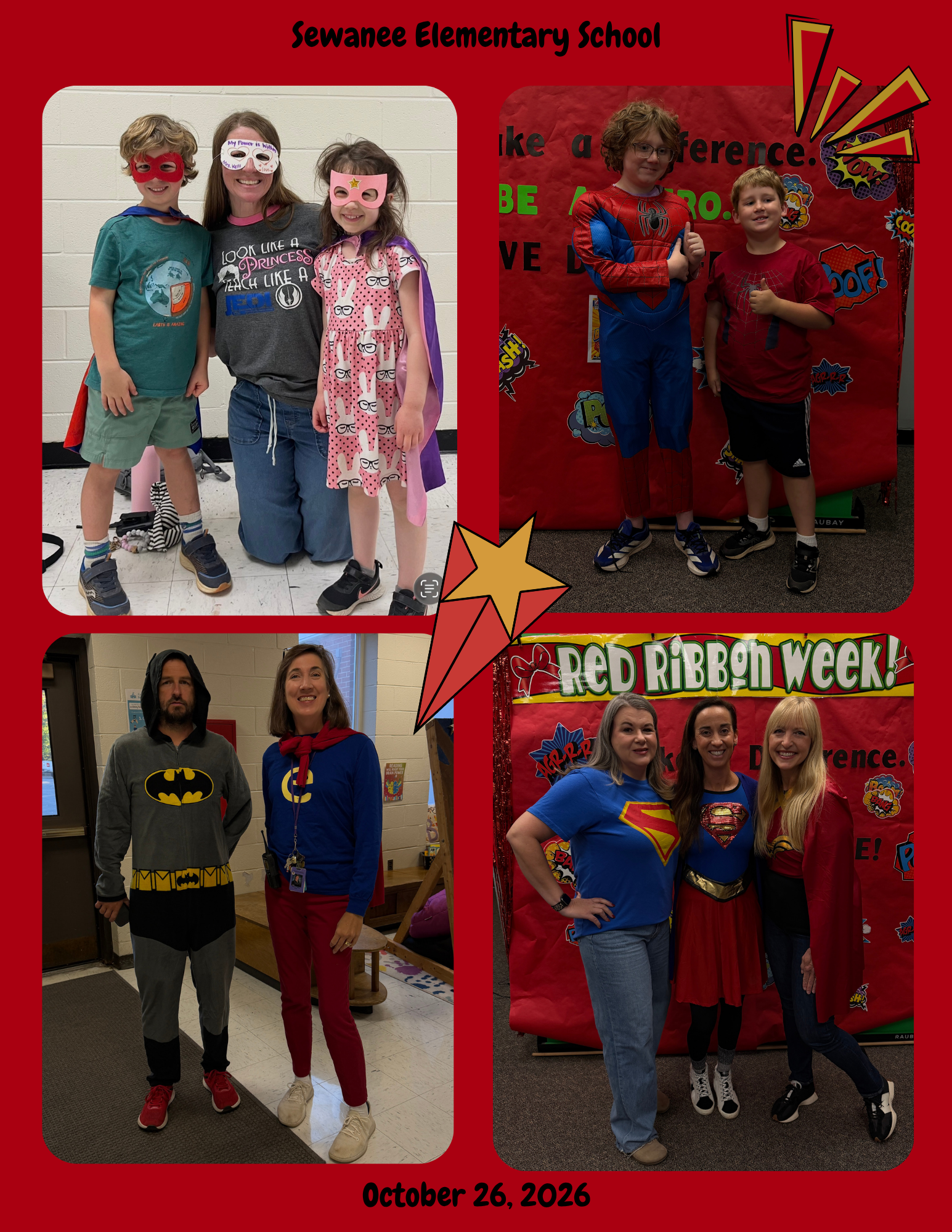 Sewanee Elementary School Red Ribbon Week October 26, 2026