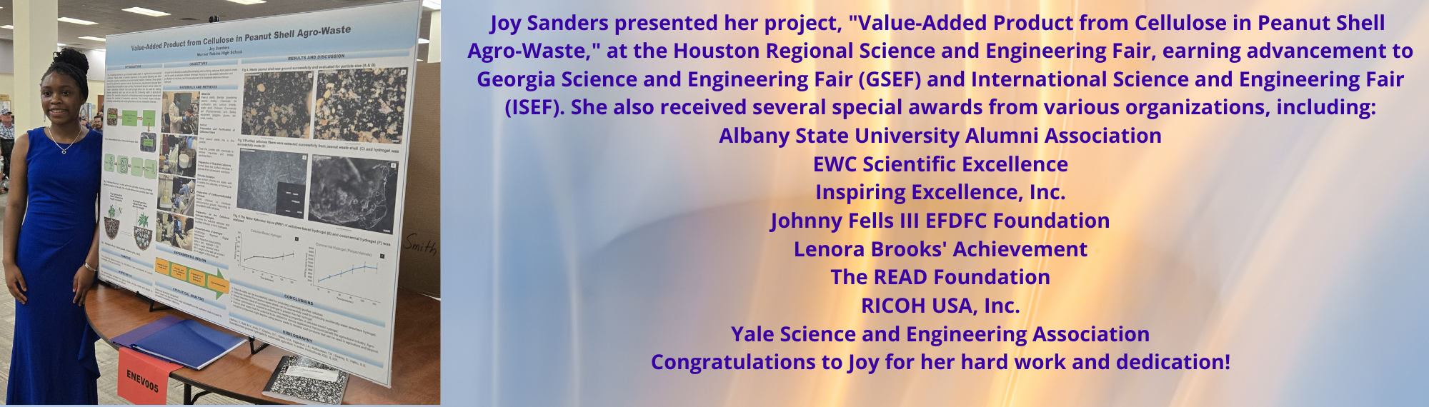 Congratulations to Joy Sanders!