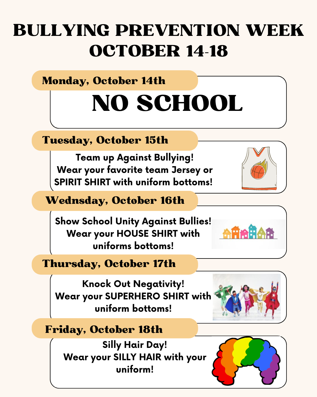 Bully Prevention Week Flyer