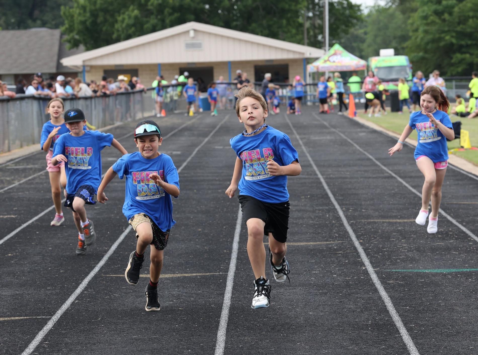 elementary child at field day