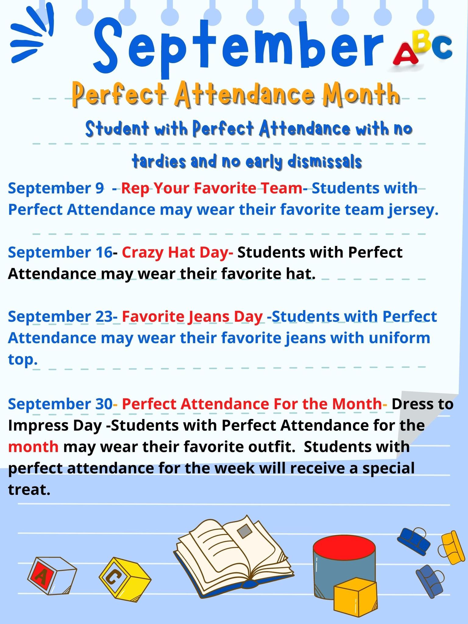September is Perfect Attendance Month!