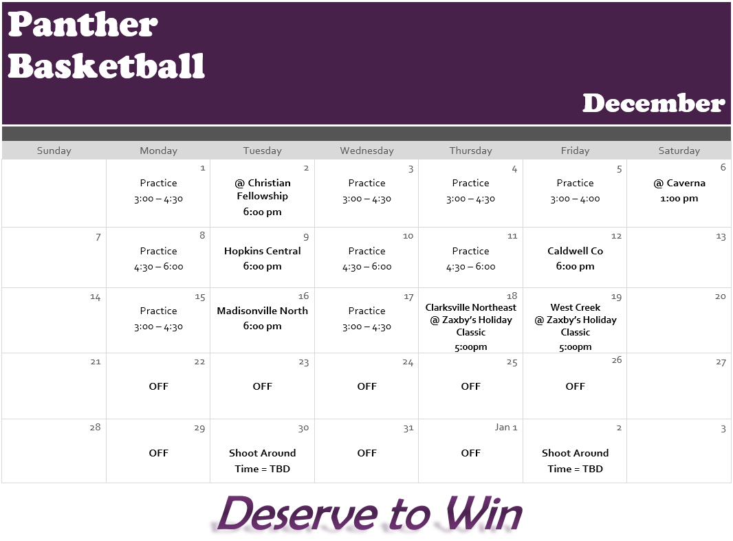 December Calendar