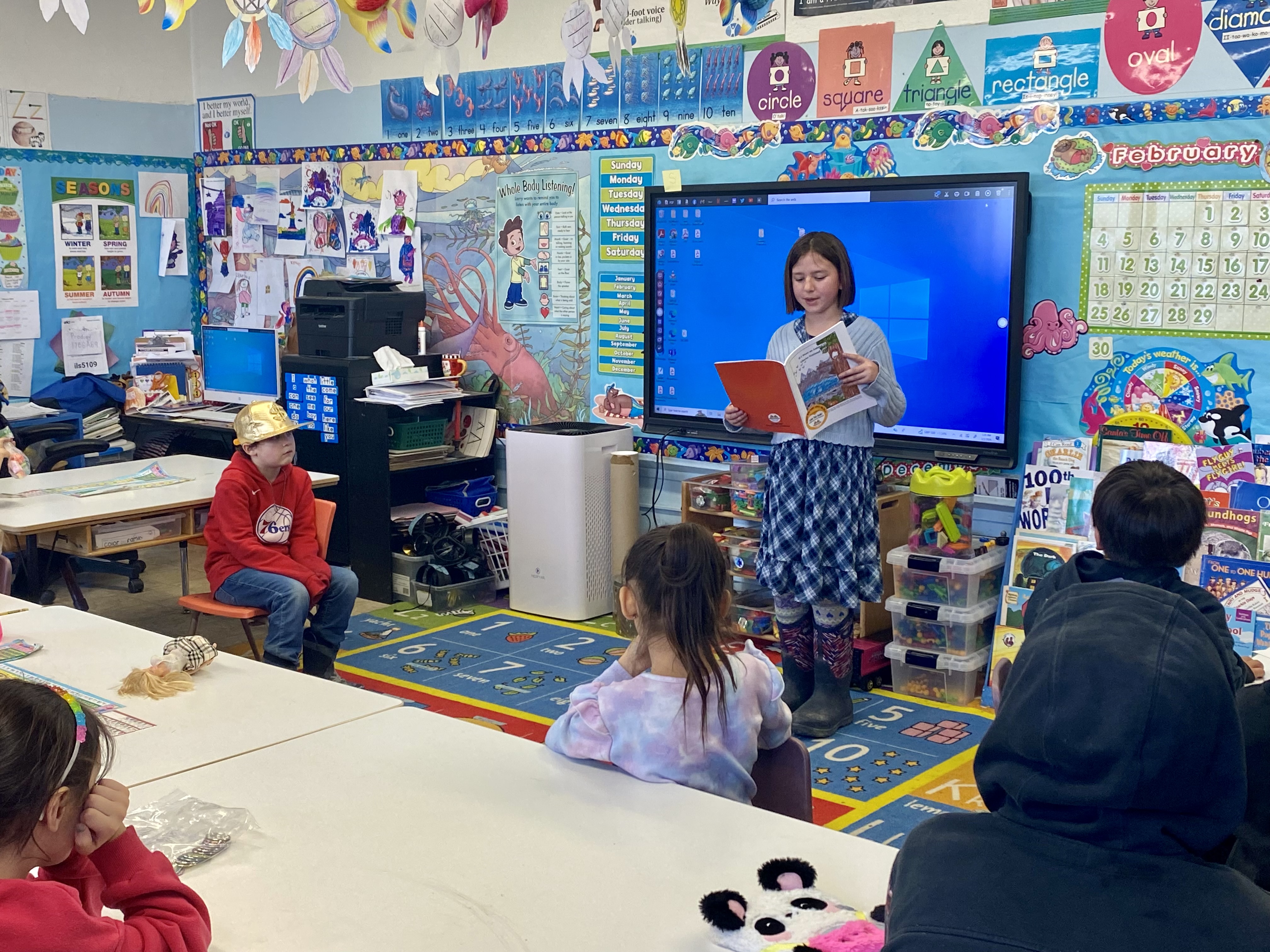 Students Presenting Their Books