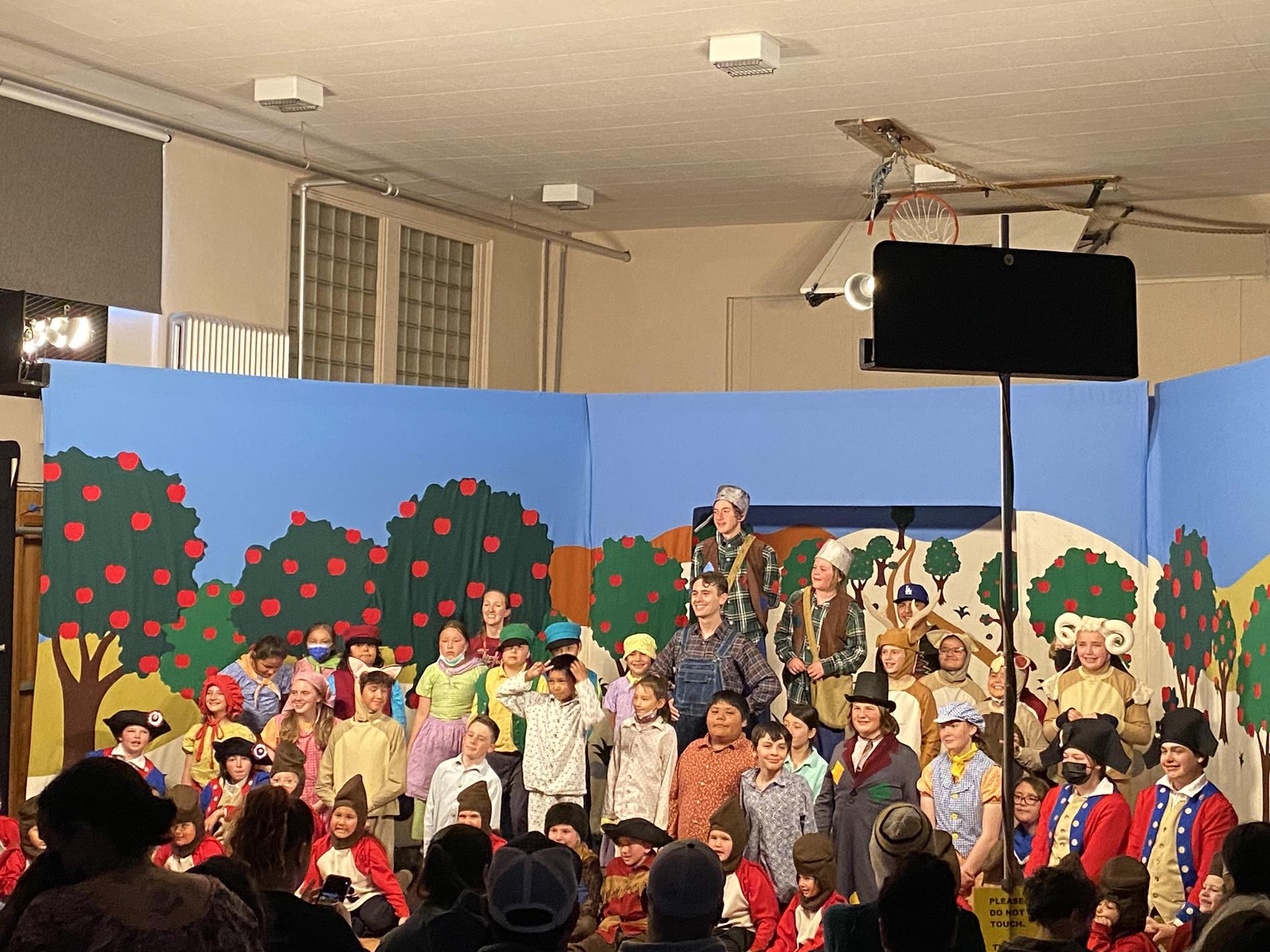 Students Putting on Johnny Appleseed Play