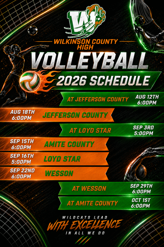WCHS Volleyball Scheudle