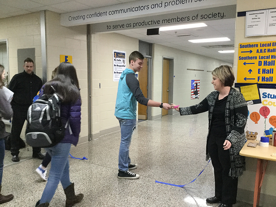 cutting the ribbon