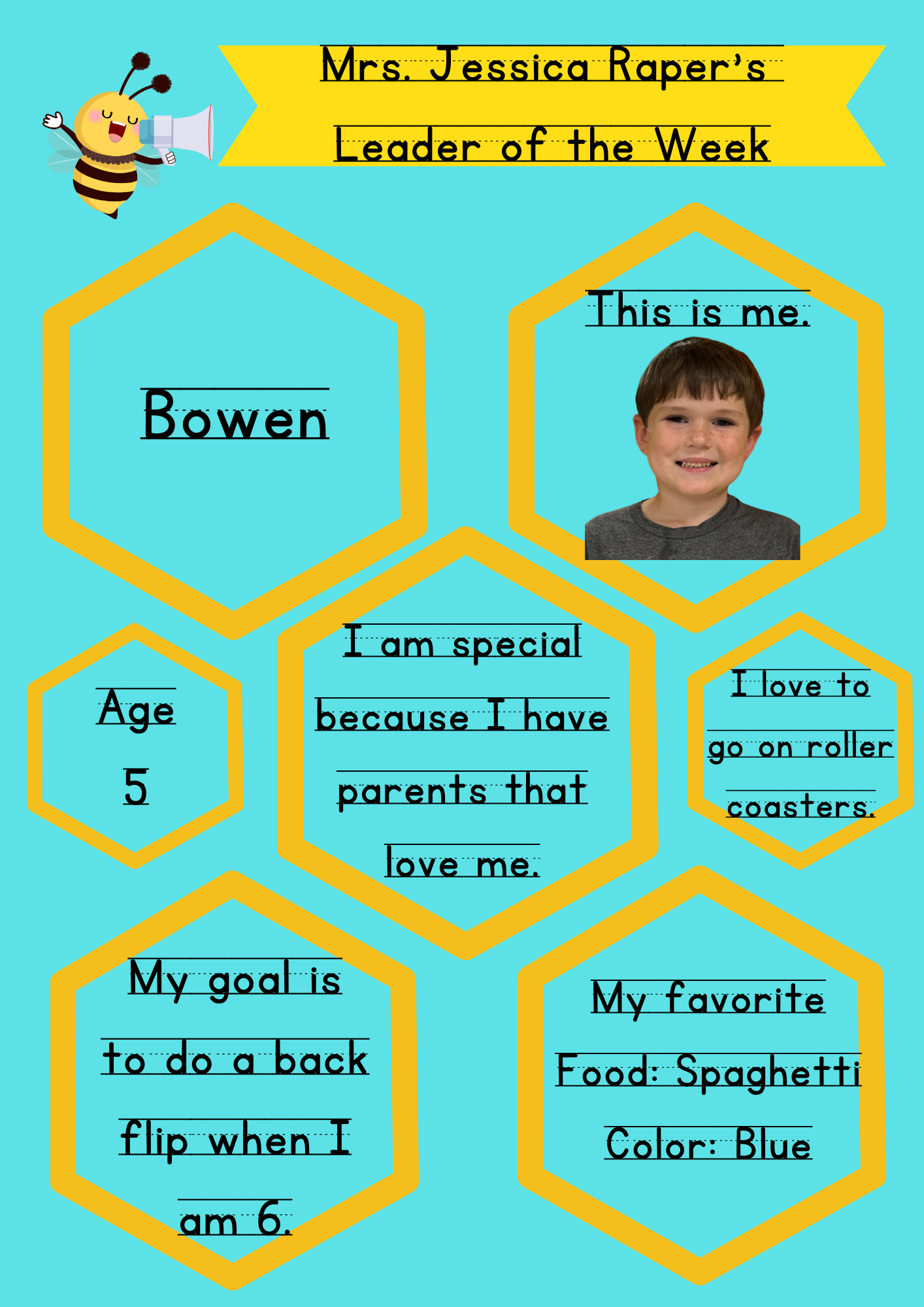 Kindergarten Leader of the Week