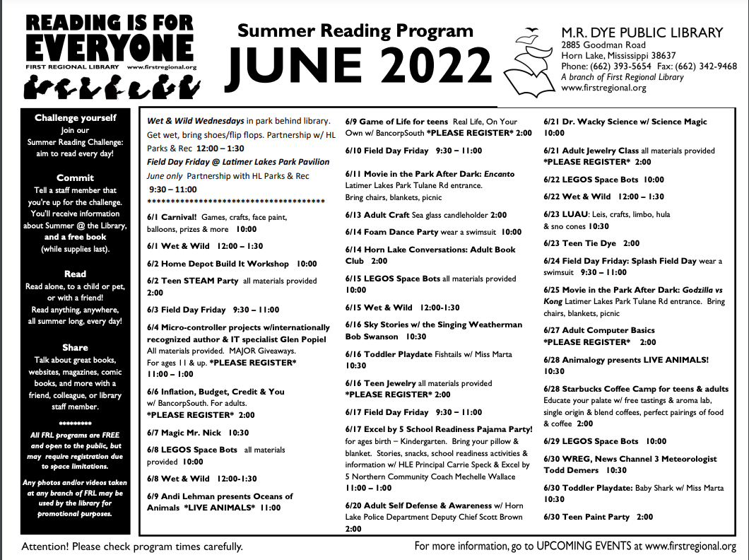 June Reading Program