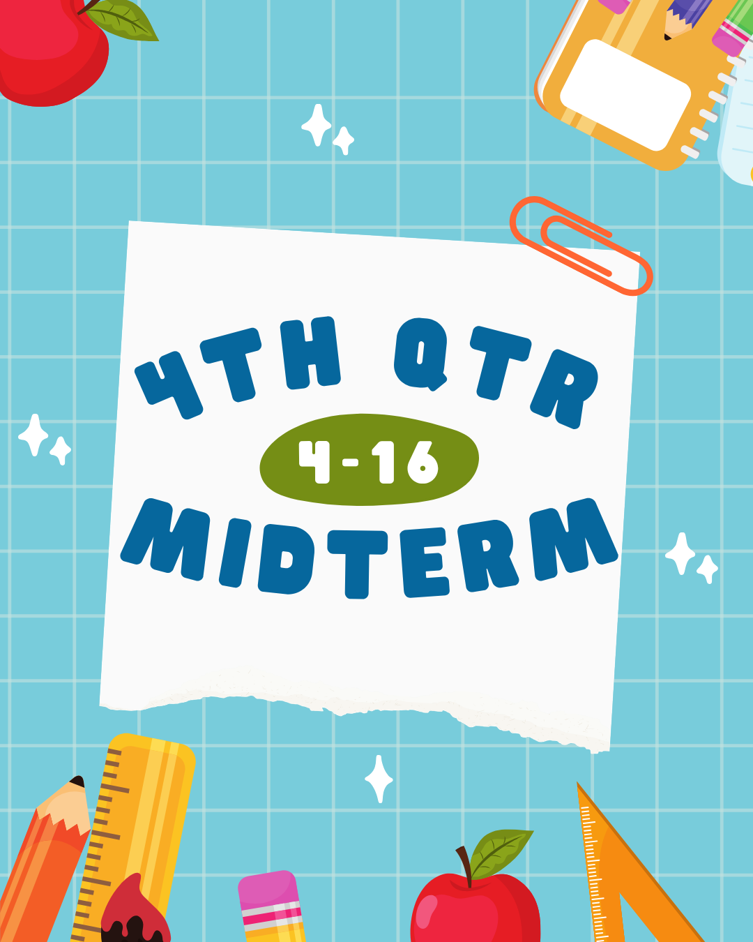 school supplies background 4th qtr midterm 4-16
