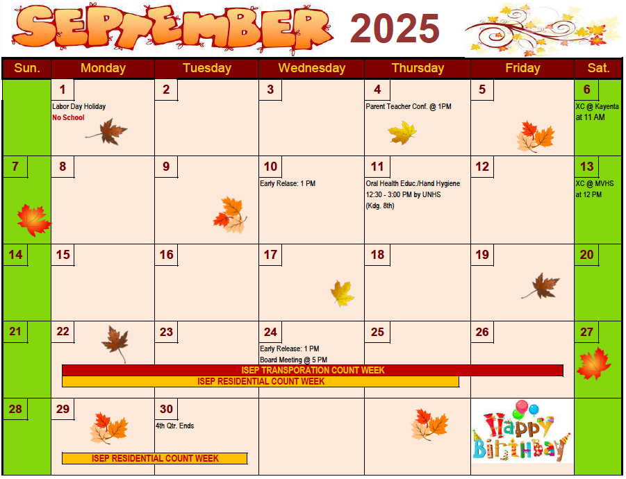 Activity Calendar Activity Calendar