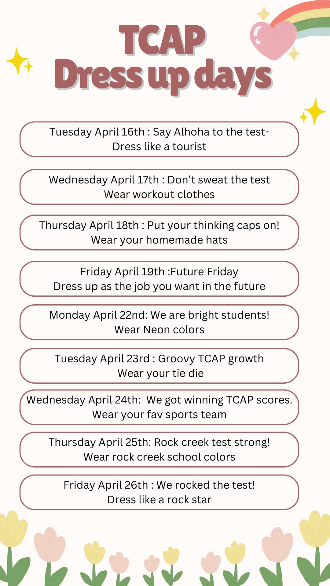 TCAP Dress-Up Days