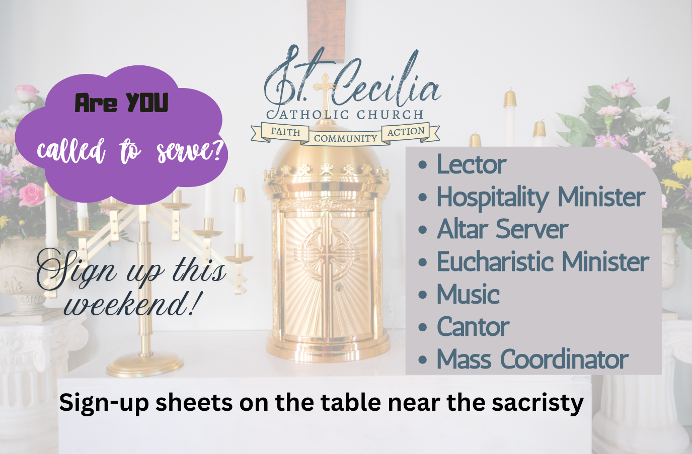 Ministry sign-up