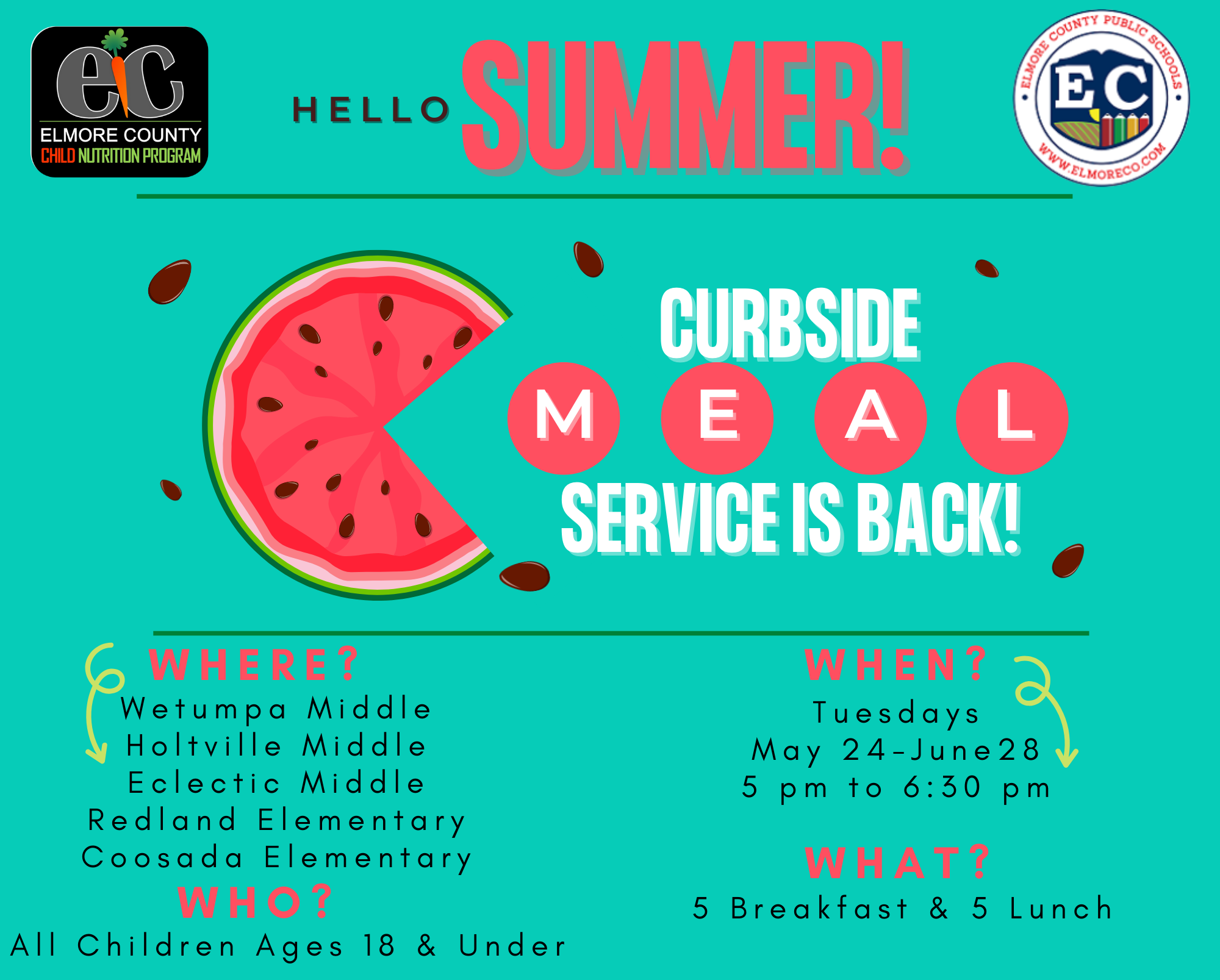 Summer meal services