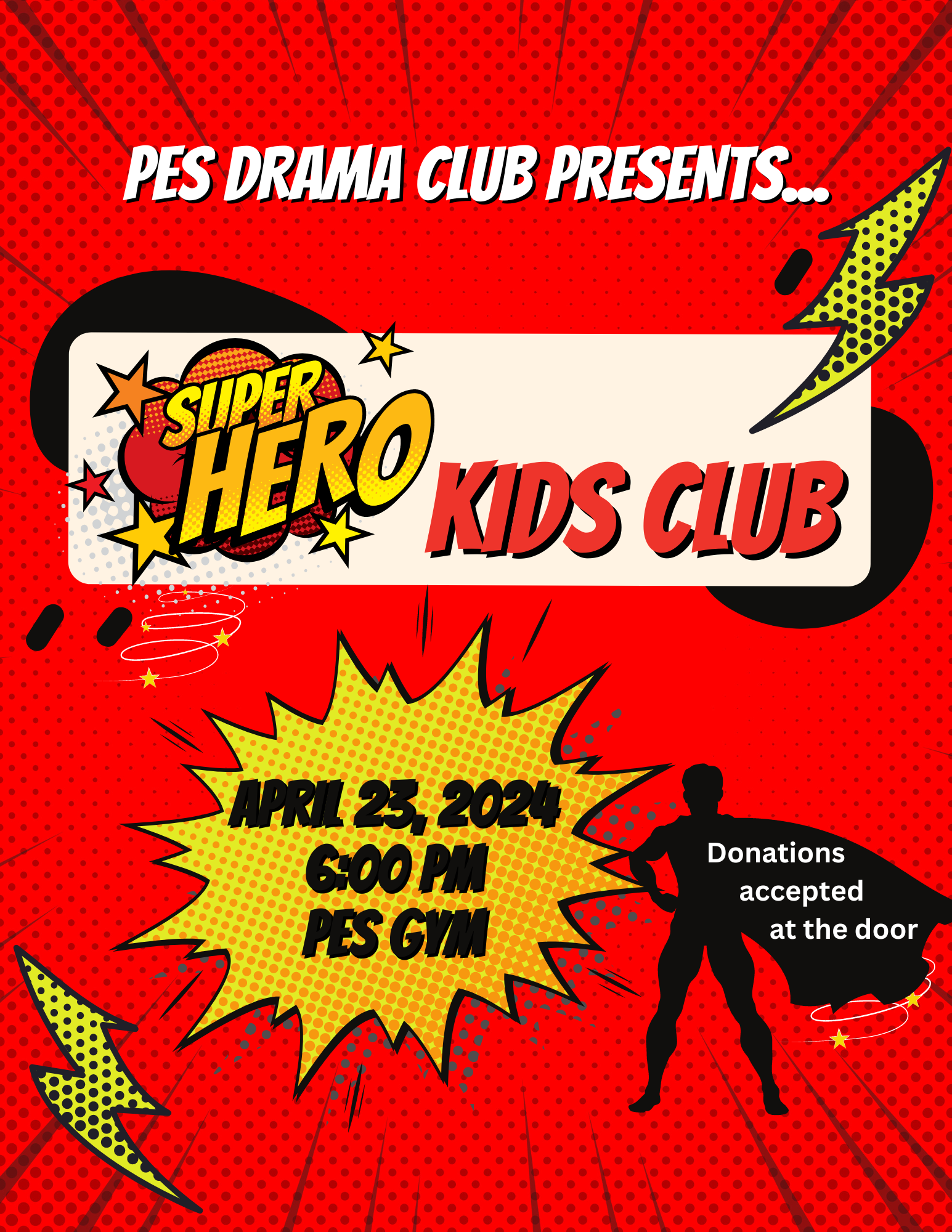 PES Drama Club Play Flyer