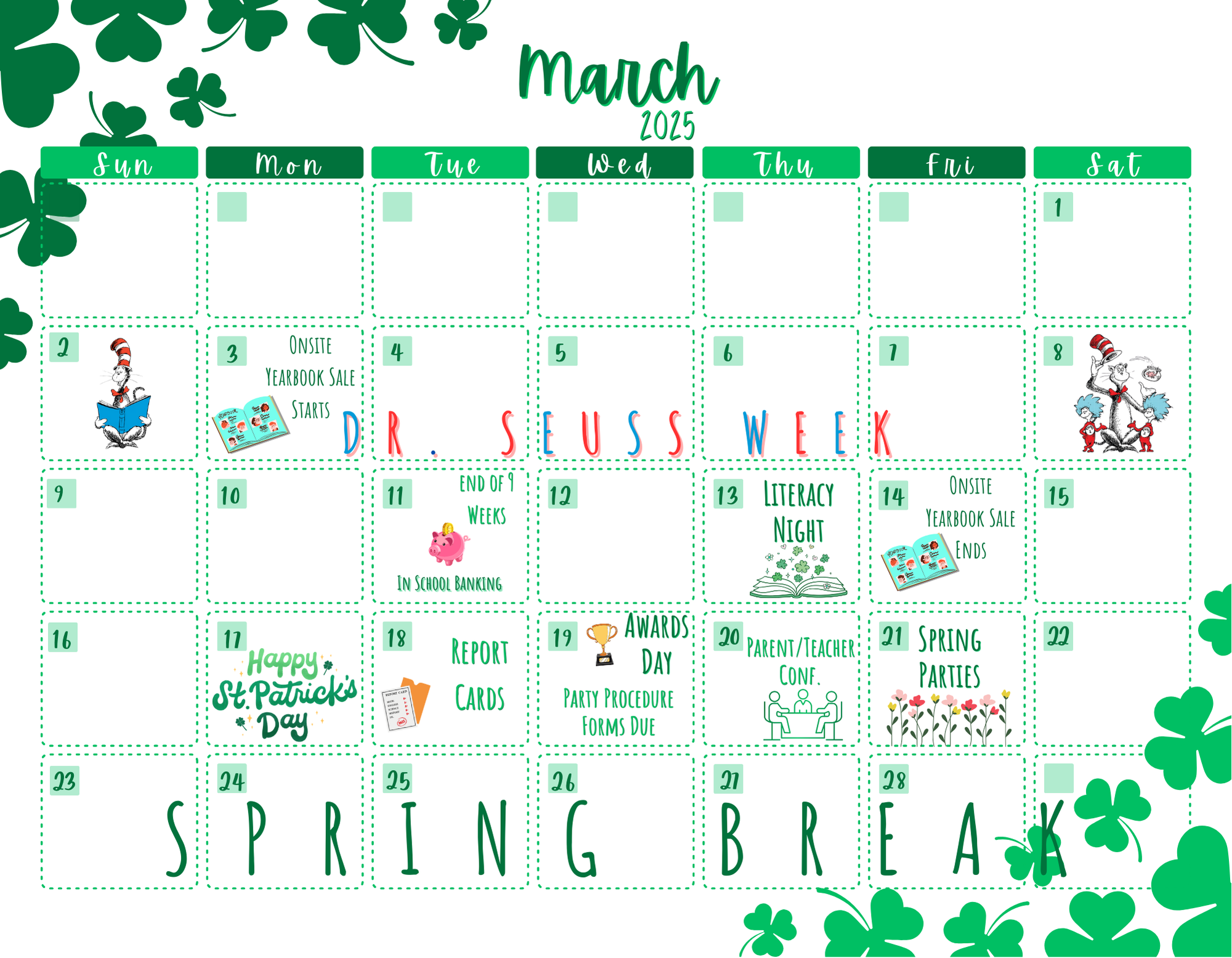 March calendar