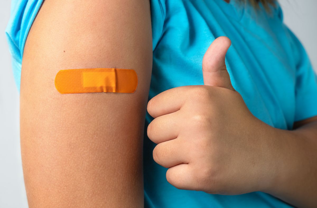 Picture of an arm with a bandaid