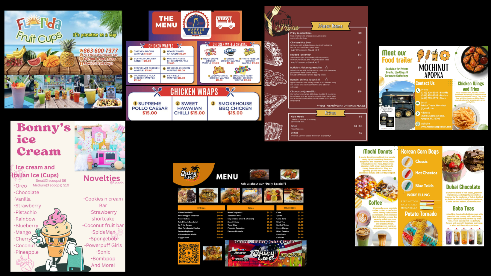 Food Truck Rally Menus Part 2