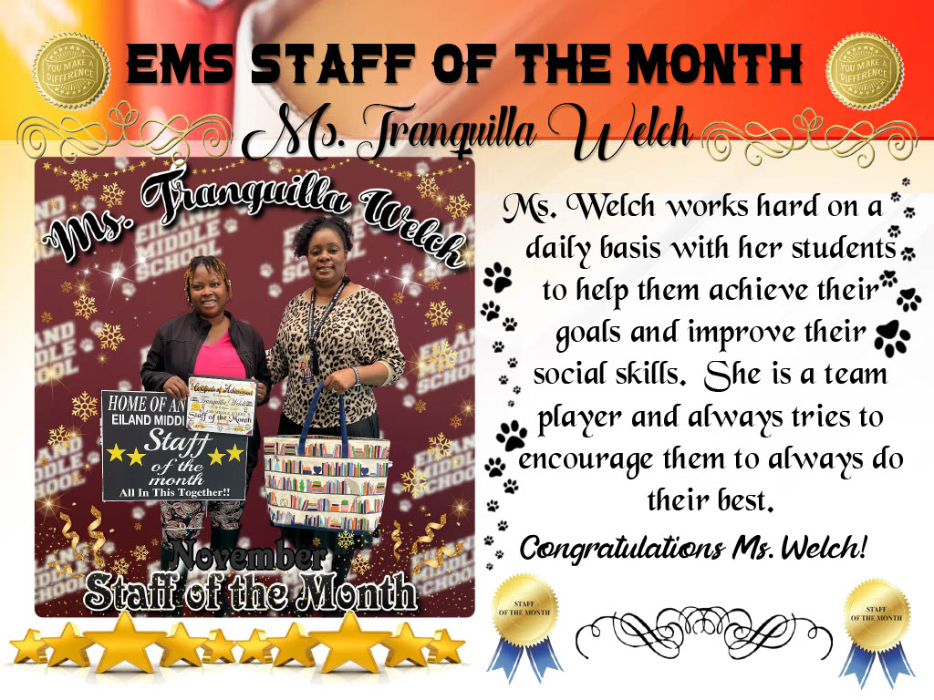 EMS November Staff of the Month 