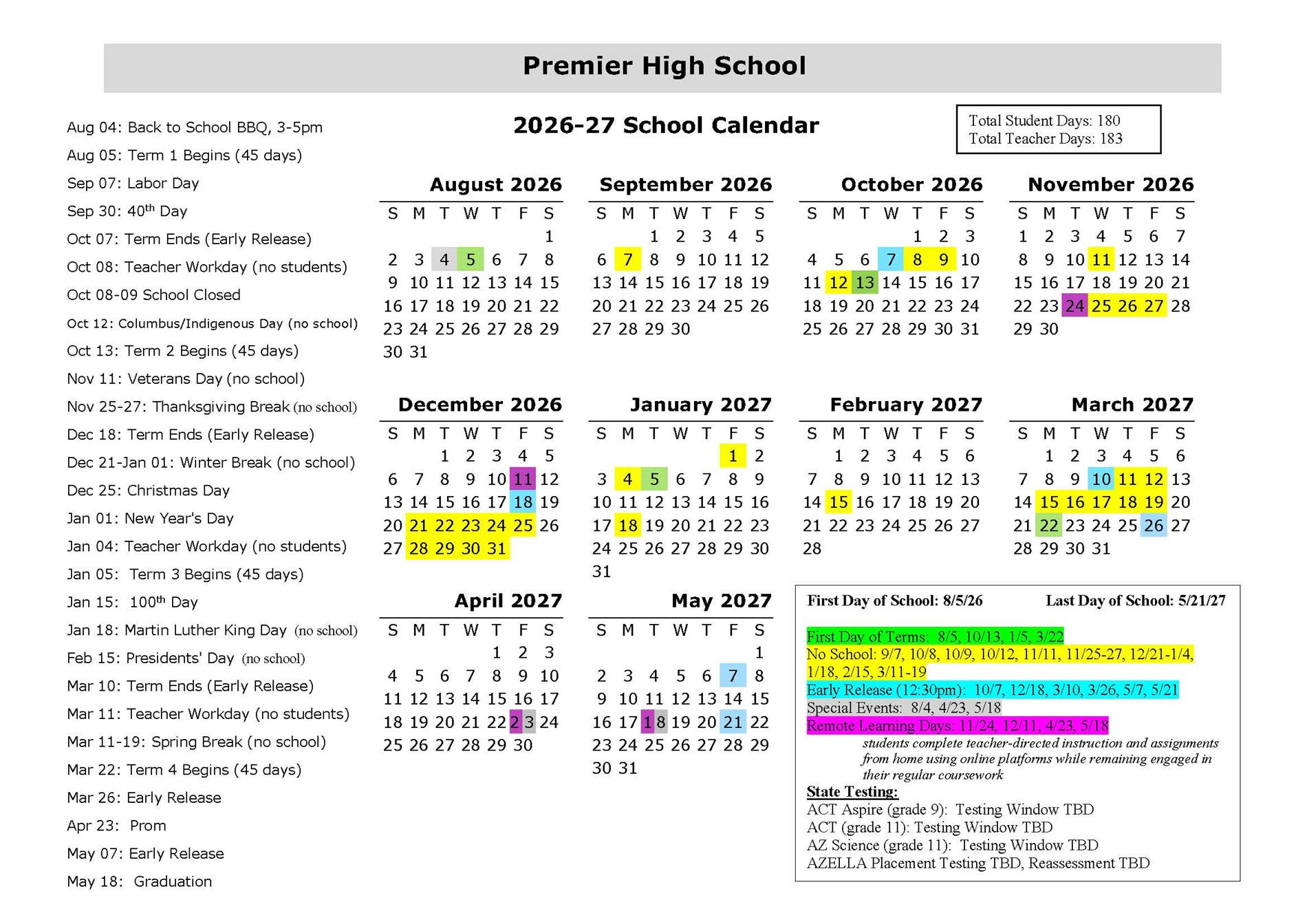 26-27 Calendar