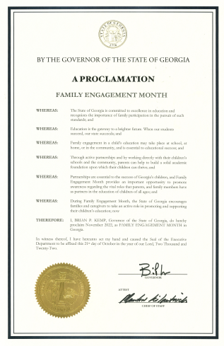 FAMILY ENGAGEMENT PROCLAMATION
