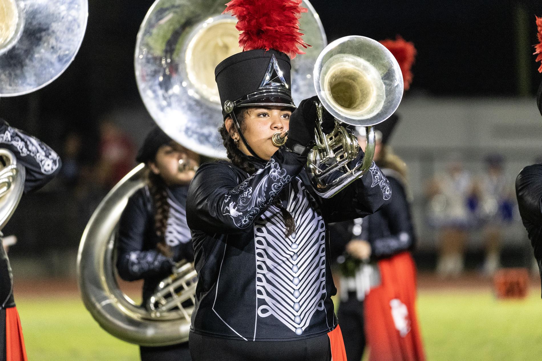 Ingram Tom Moore High School marching band performance in the Bandera game.