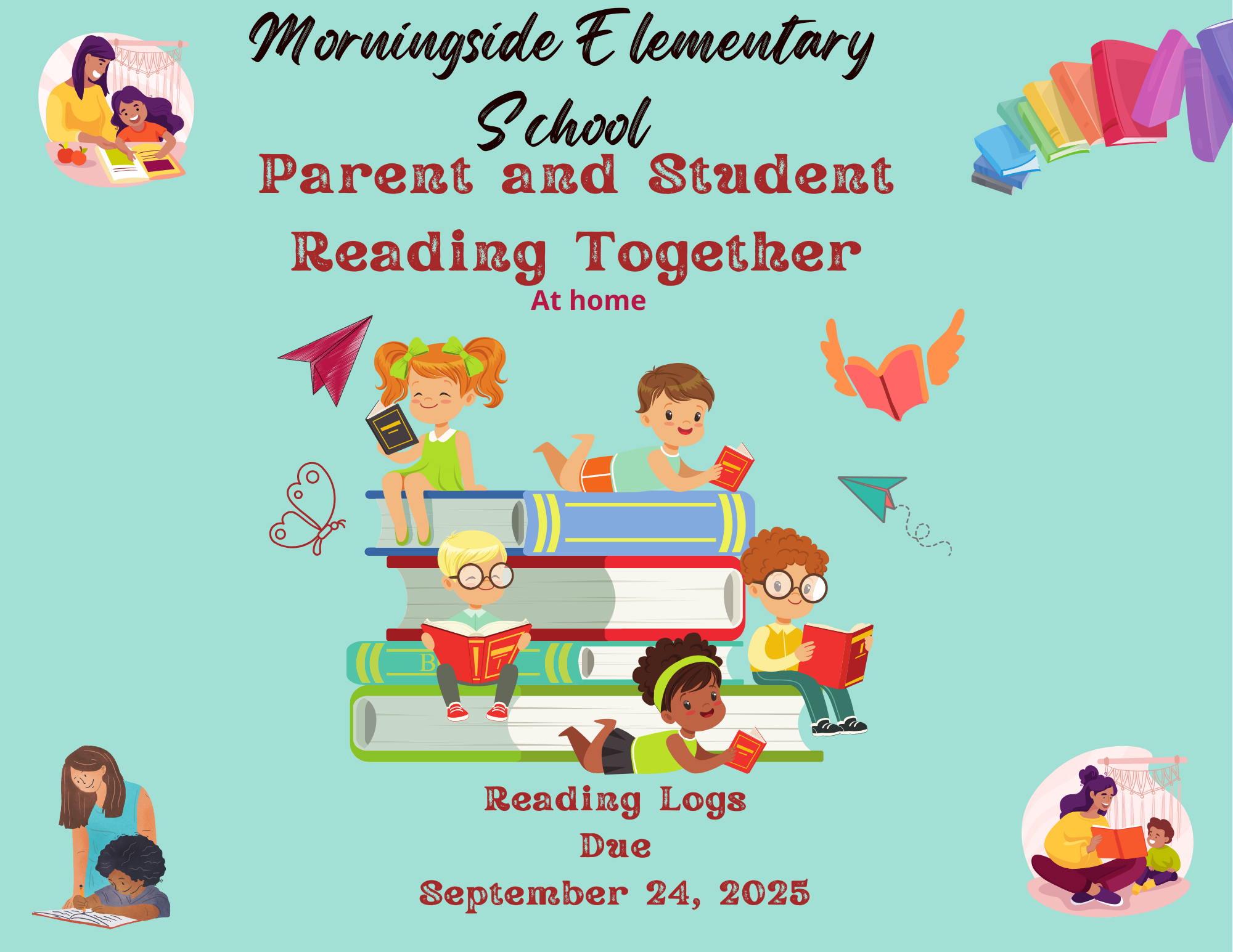 Parents and Students Reading Together