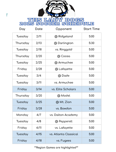 click image to have readable soccer schedule