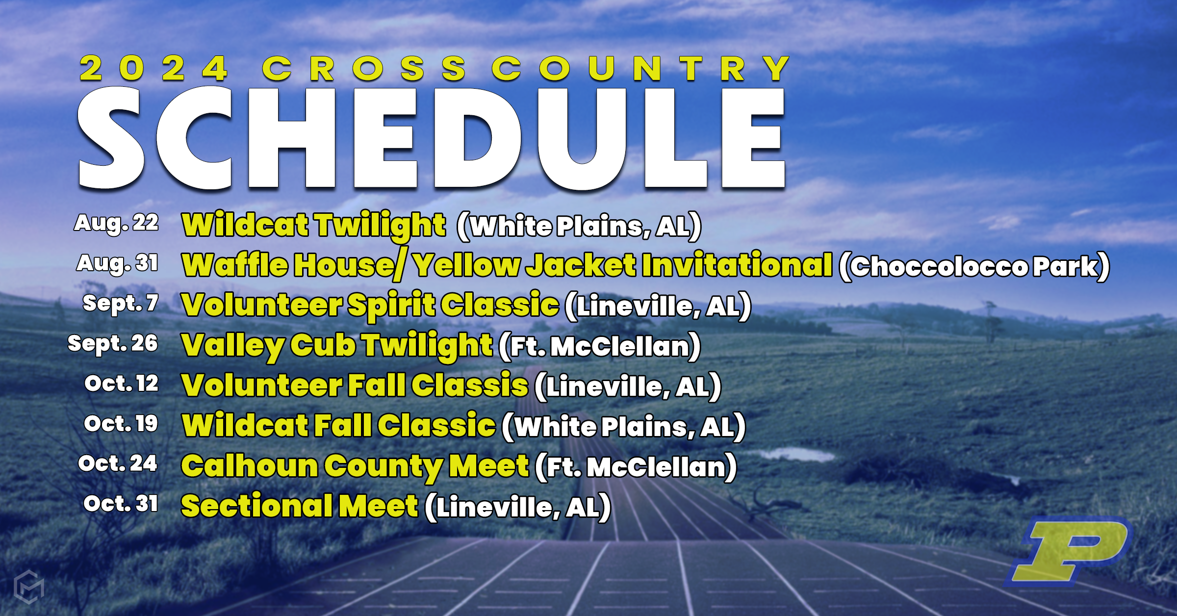 Cross Country Schedule