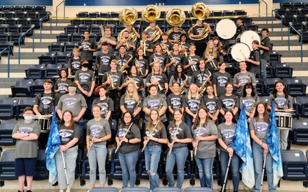 Band Students with Instruments
