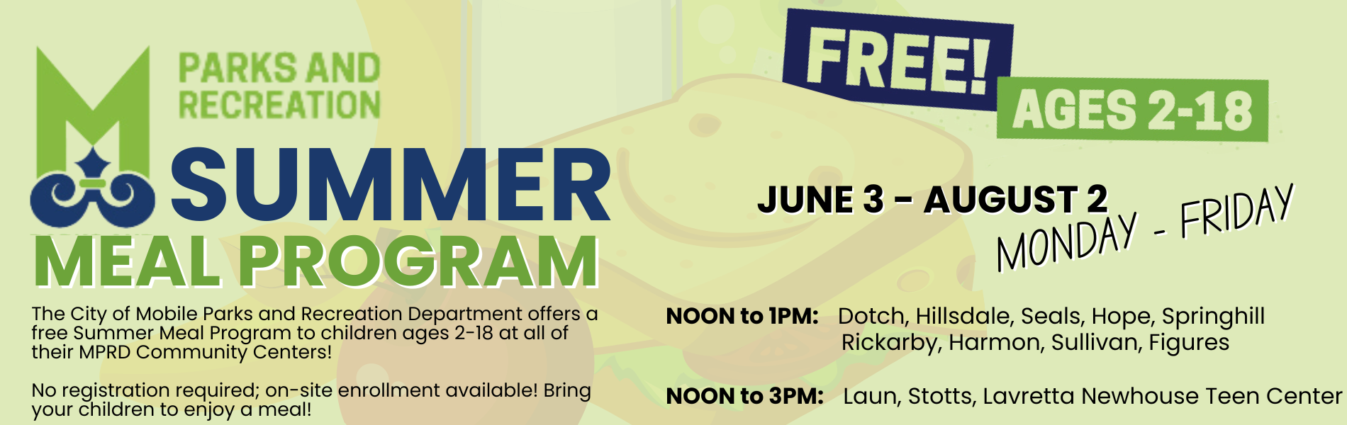 Free summer lunch