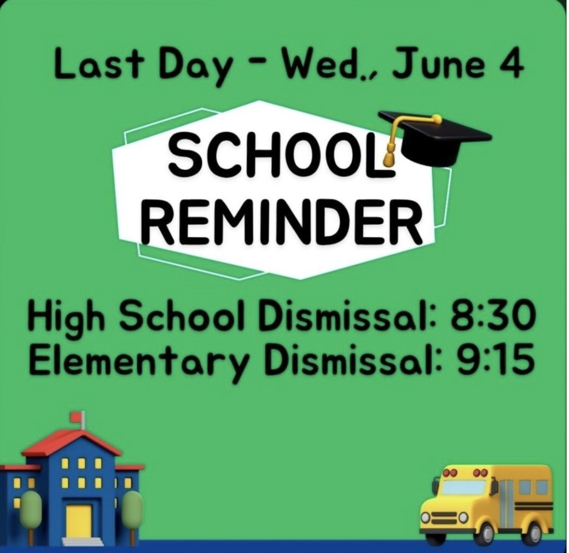 last day of school times