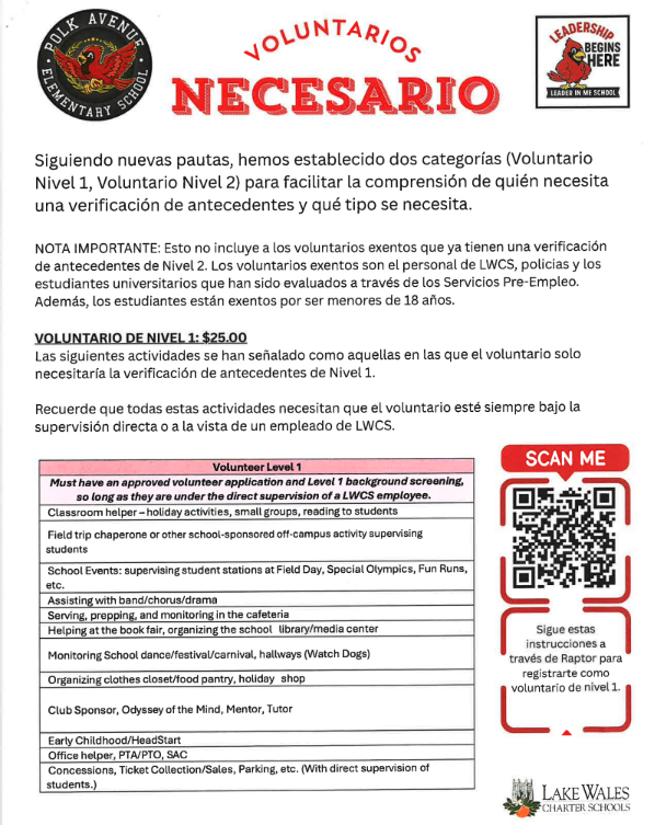 Volunteer Form in Spanish