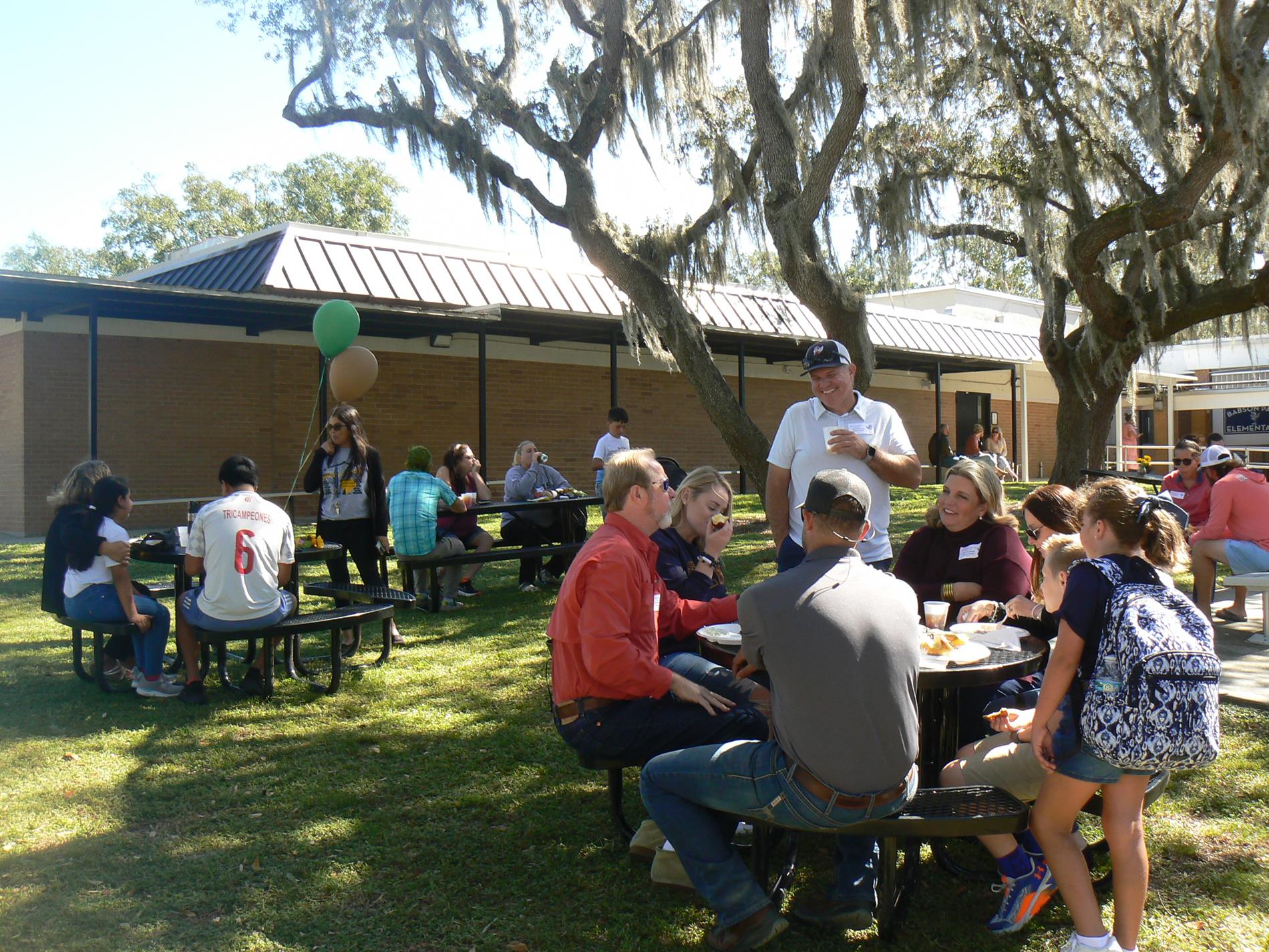 Views of family picnic.