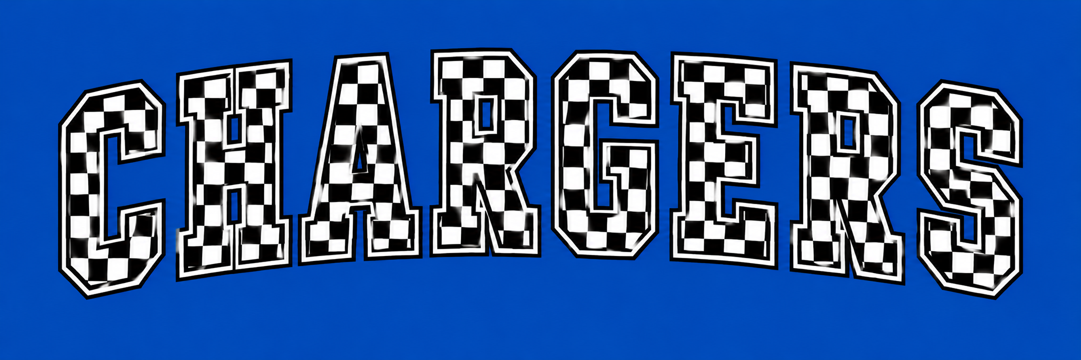 Charger checkerboard shirt logo