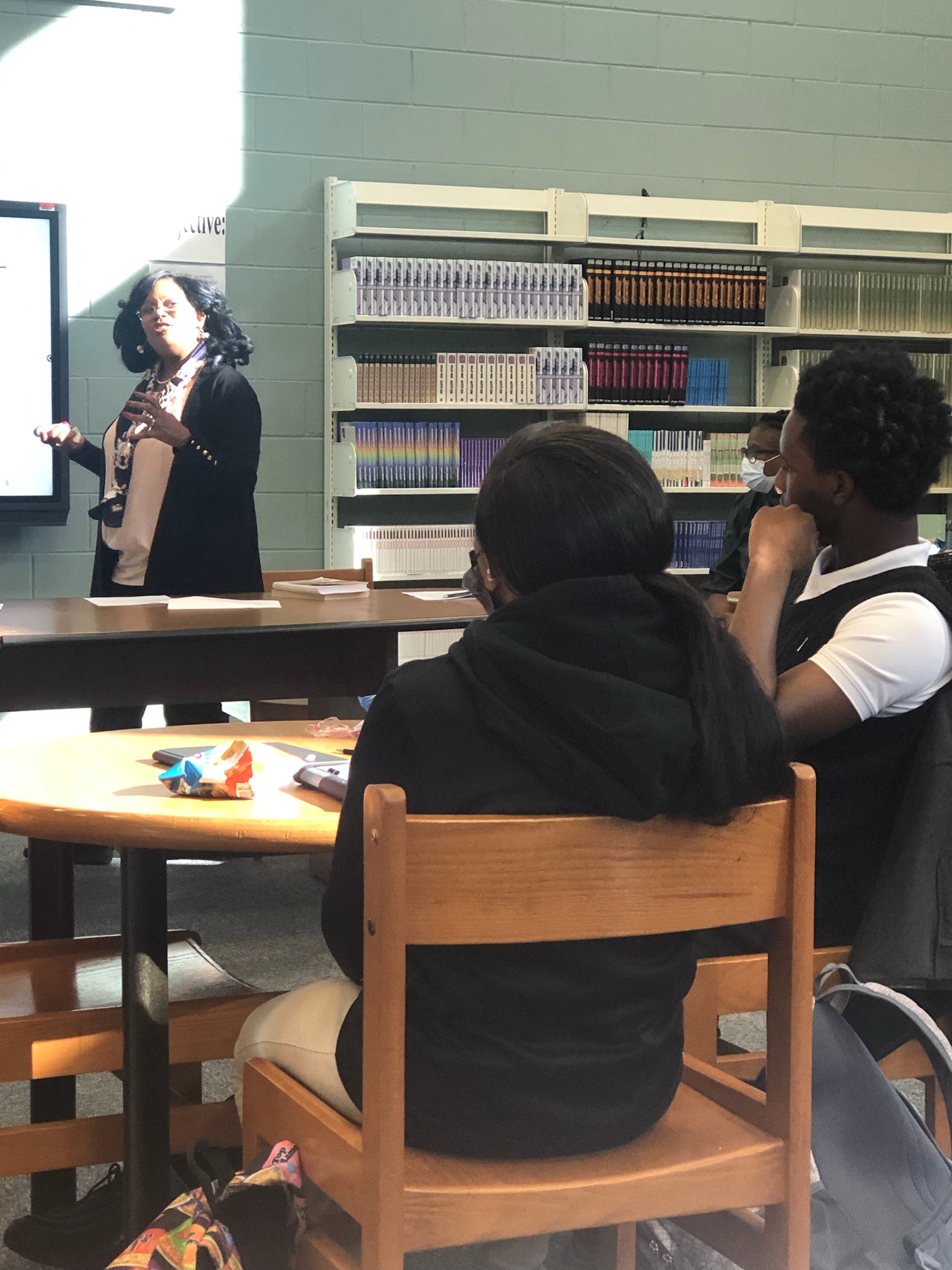 Juniors and  Seniors were chosen by their teachers to attend a Writing Workshop held in the Holly Springs High School library on October 27th. 