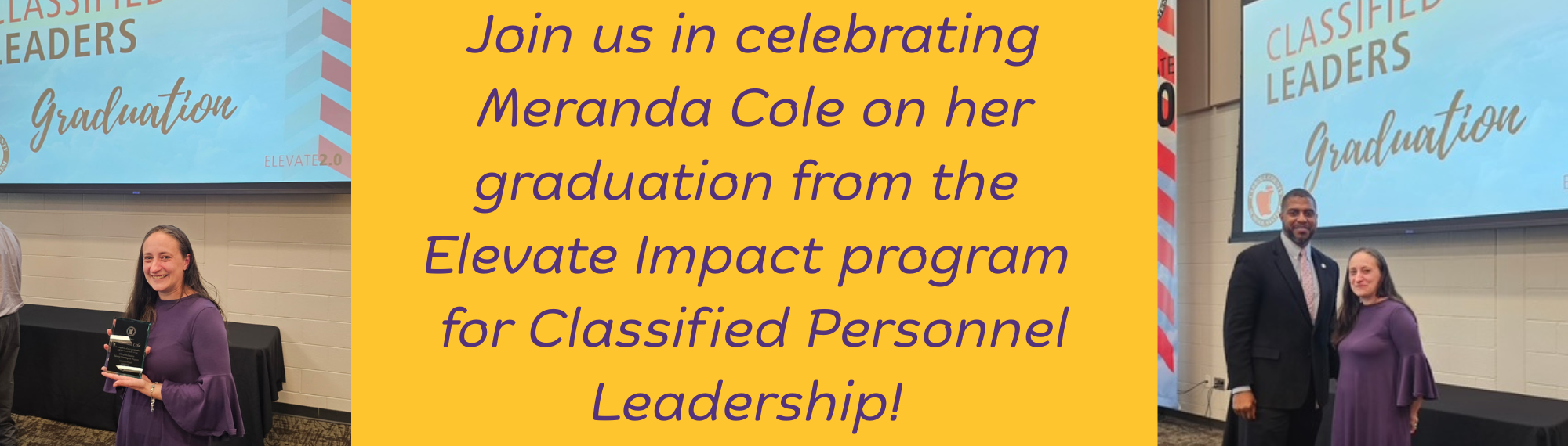Mrs. Cole graduates Elevate Impact Leadership