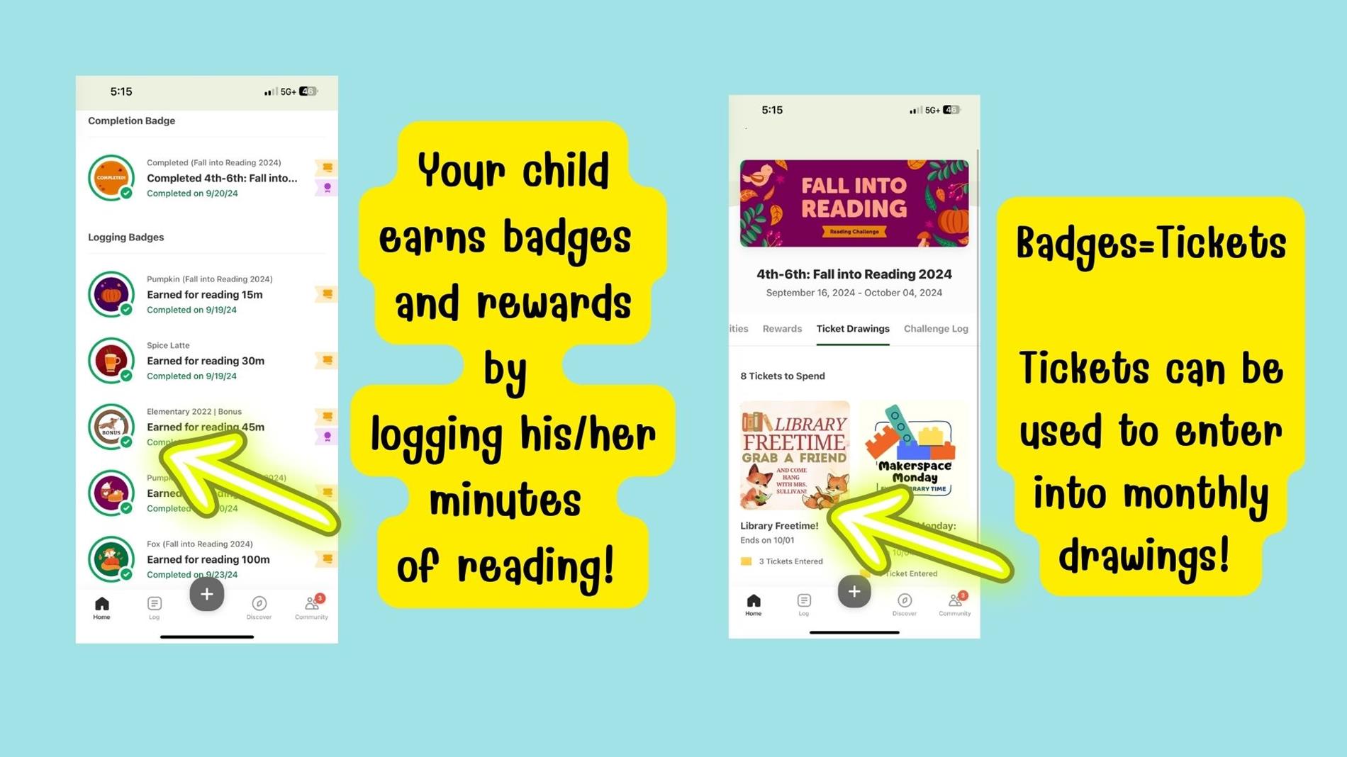 Download the BEANSTACK APP and start logging your child's reading! 