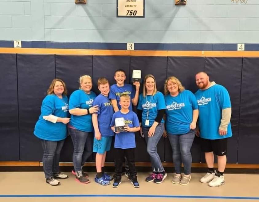 One of our teams won an award at the Robotics Tournament held at Mt. Carmel School!