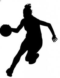 Girls basketball silhouette