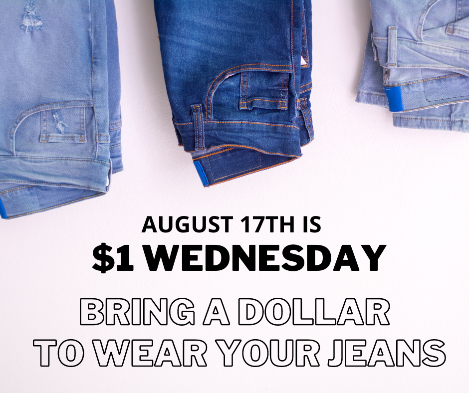 Jeans Day Wed 17th 