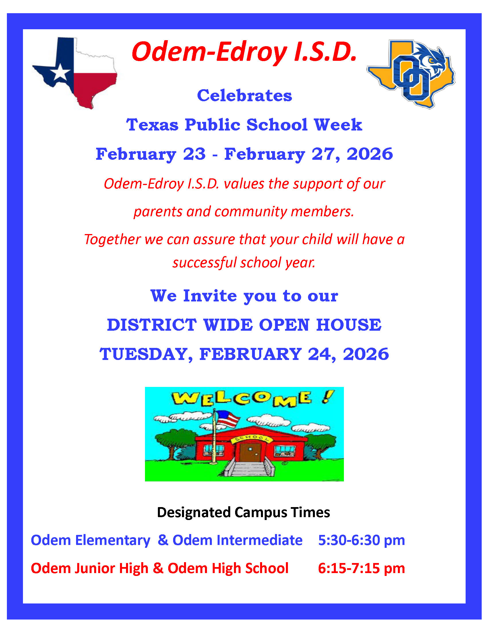 Open House invitation Feb. 24th