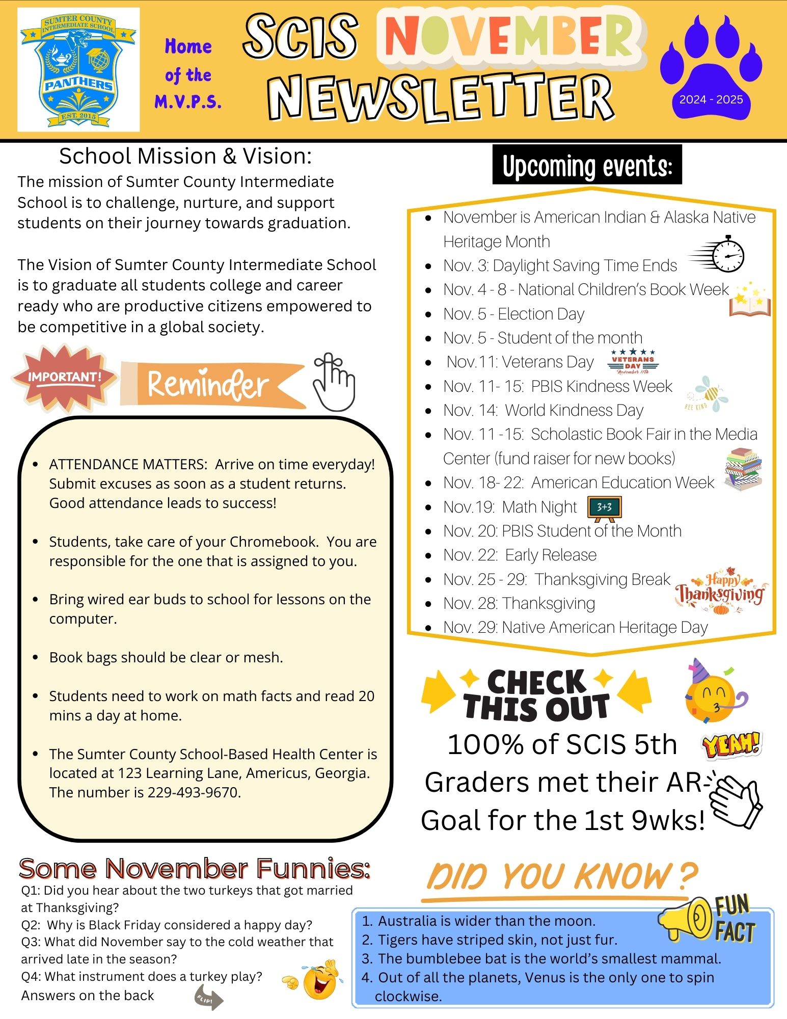 November Newsletter page 1