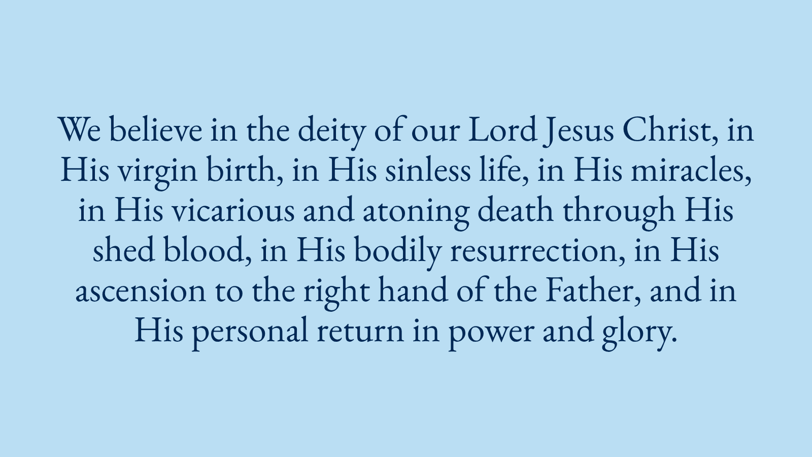 Statement of Faith