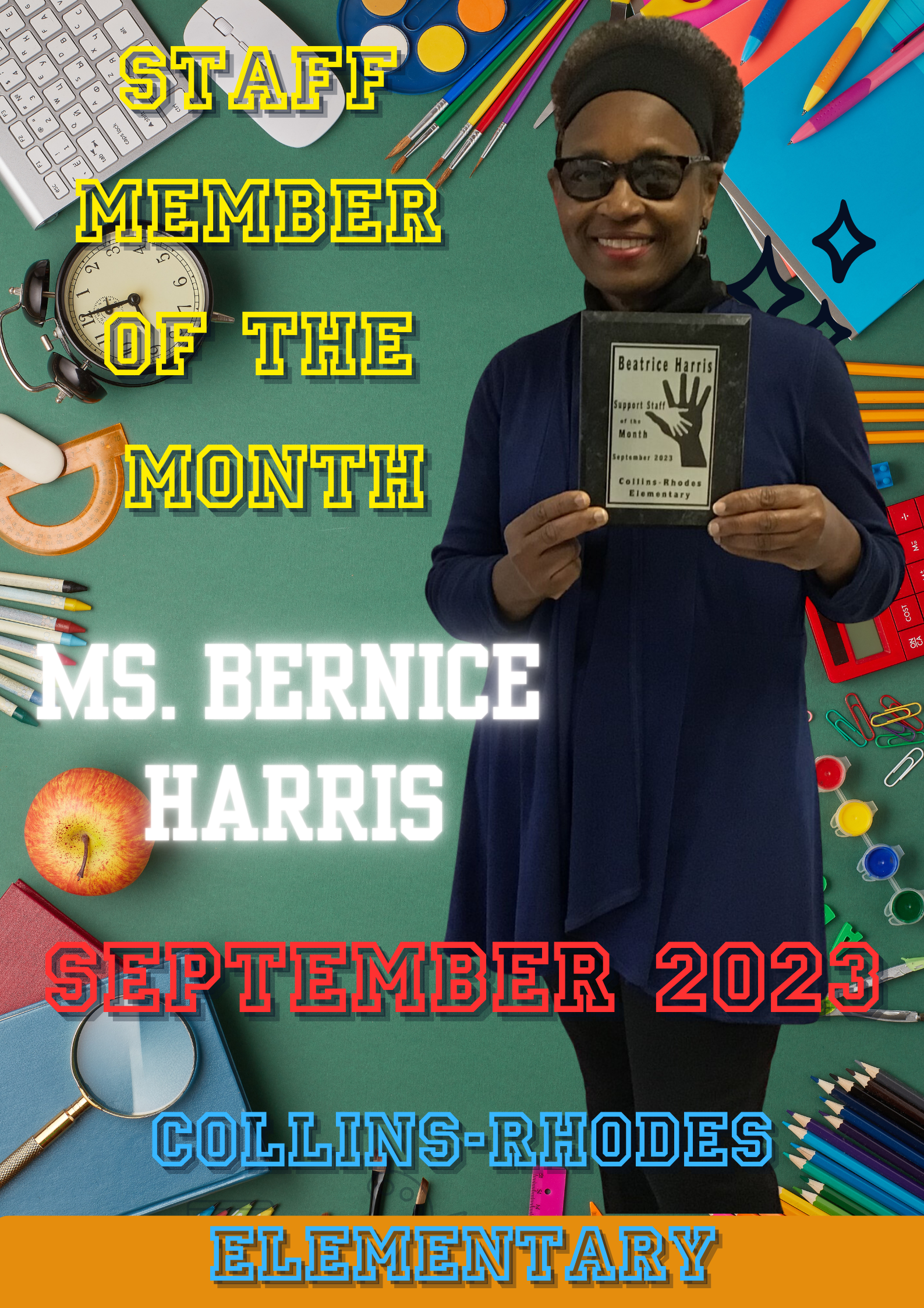 Ms. Bernice Harris September Staff Member of the Month