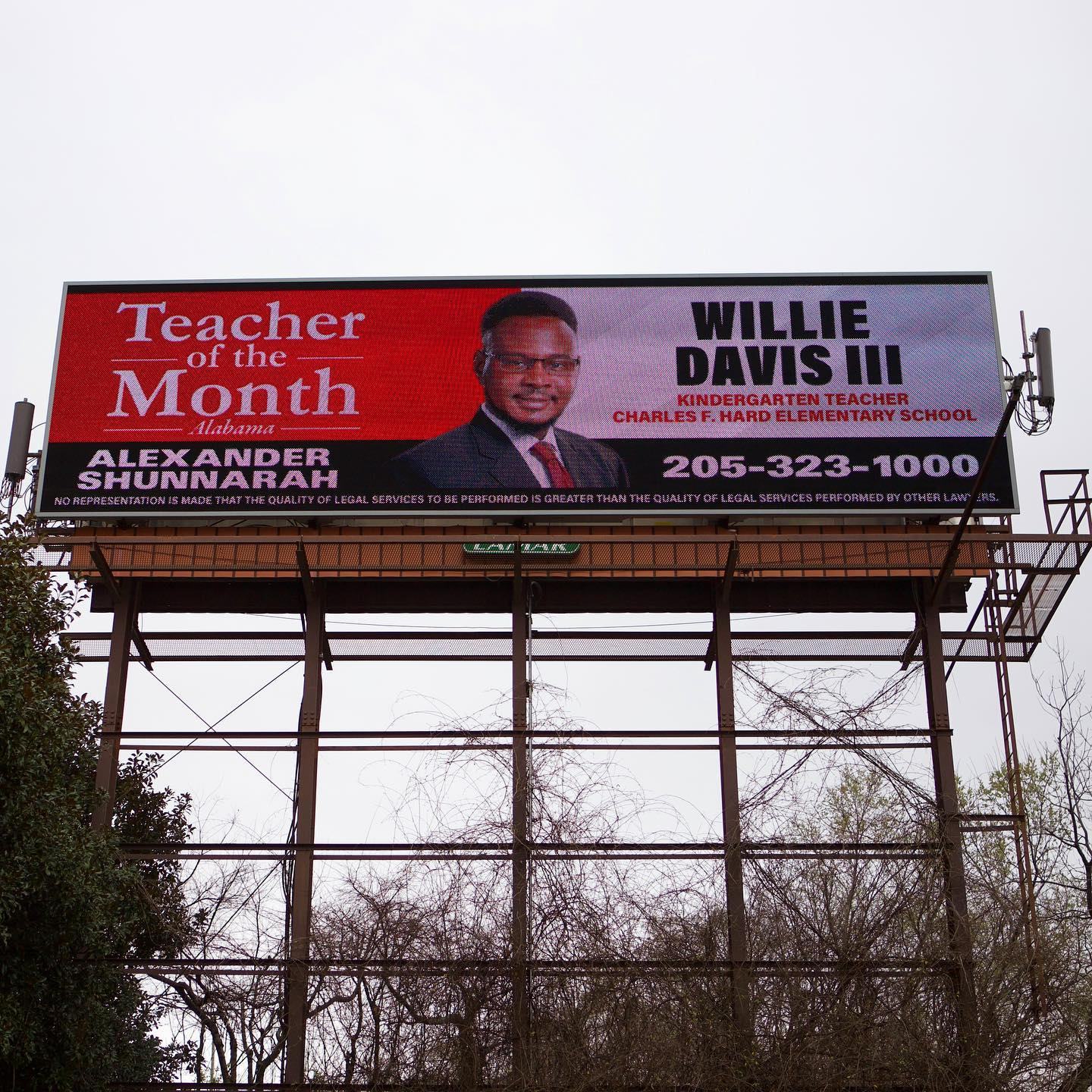Mr. Davis on a Billboard 