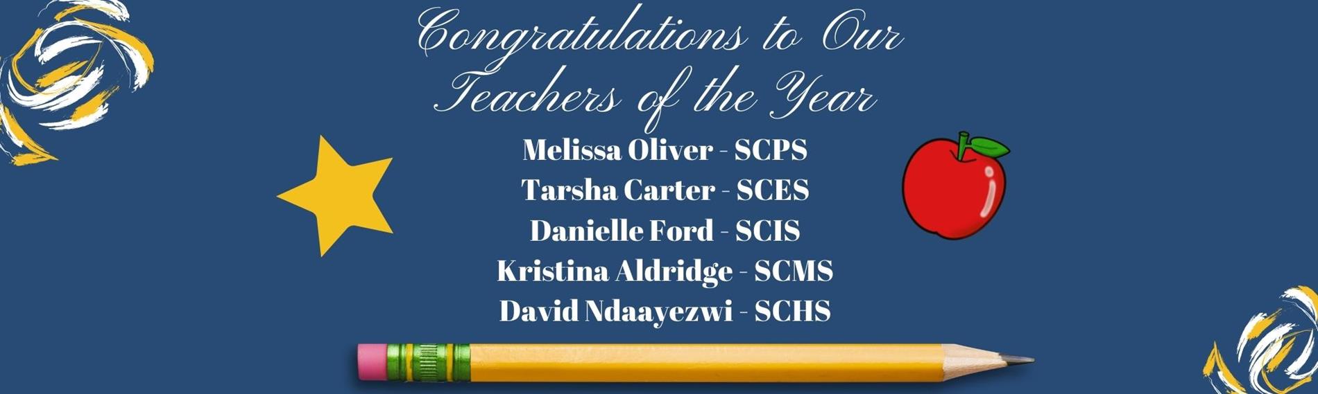 Teachers of the Year Names